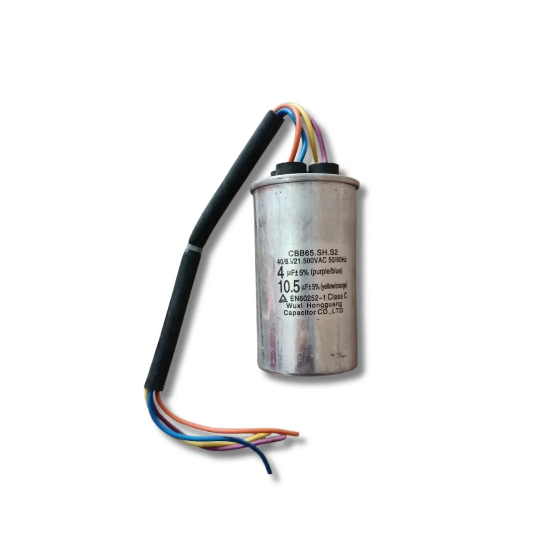Capasitor Mesin Cuci TOSHIBA Midea 2 Tabung 10.5 UF + 4 UF 500VAC 17400104000685